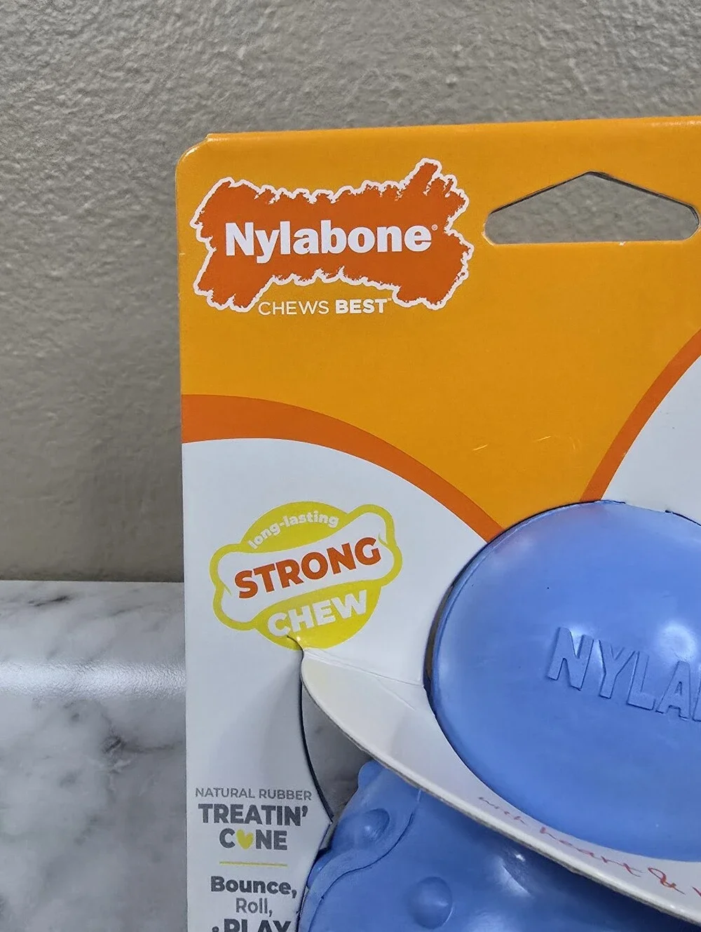 Nylabone Bacon Treatin' Cone Treat Dispensing Durable Chew Toy, Size Large